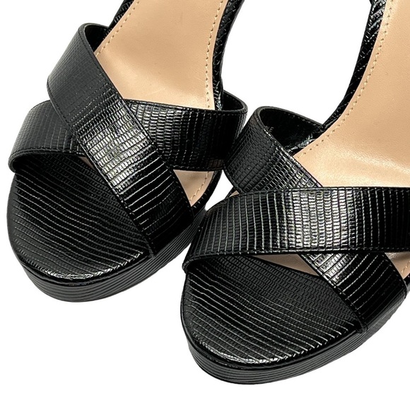 NWT BCBGeneration Black Niada Ankle Straps Platform 4" Heels Pumps Size 7.5 - Picture 5 of 16